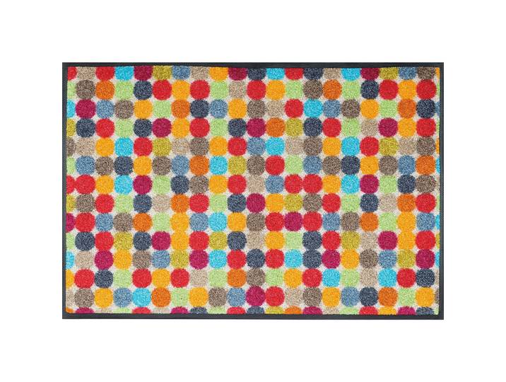 wash+dry Fussmatte Mikado Dots, Mehrfarbig, Kreise, rechteckig, 50x75 cm, rutschfest, Teppiche und Böden, Schmutzfangmatten, Fußmatten