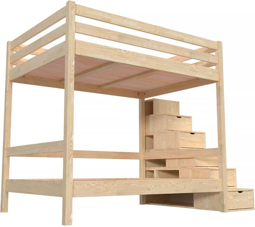 Doppelstockbett Sylvia 140x200 - Naturlack