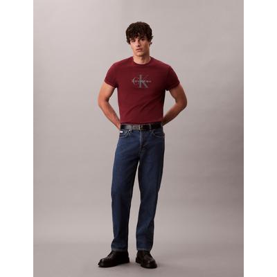 5-Pocket-Jeans CALVIN KLEIN JEANS "90S TAPER", Herren, Gr. 33, Länge 32, blau (harbour blau), Denim/Jeans, Obermaterial: 100% Baumwolle, unifarben, gerade, unten schmal lang, Jeans 5-Pocket-Jeans, tapered fit