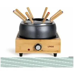 Livoo Elektrischen Fondue-Set, Fondue Set, Schwarz
