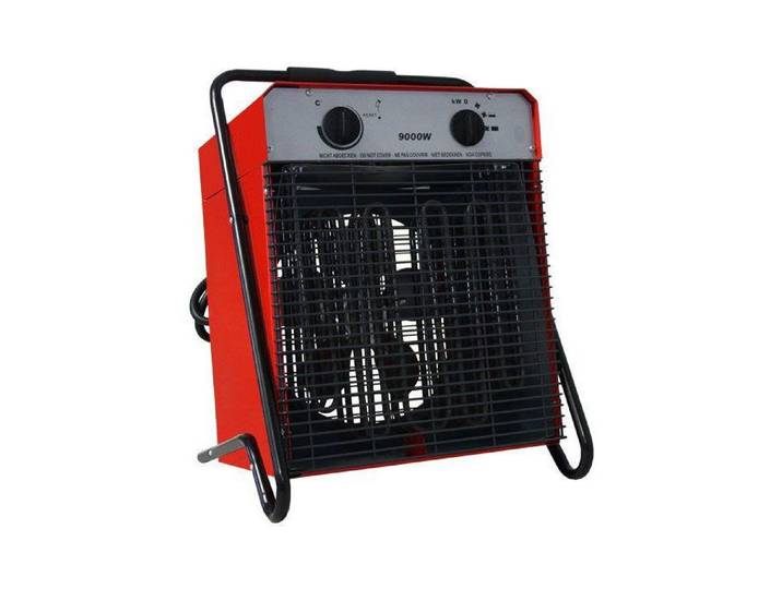 KIBERNETIK Heizlüfter HL9 9000 W , rot (rot, schwarz), Heizstrahler, Heizlüfter
