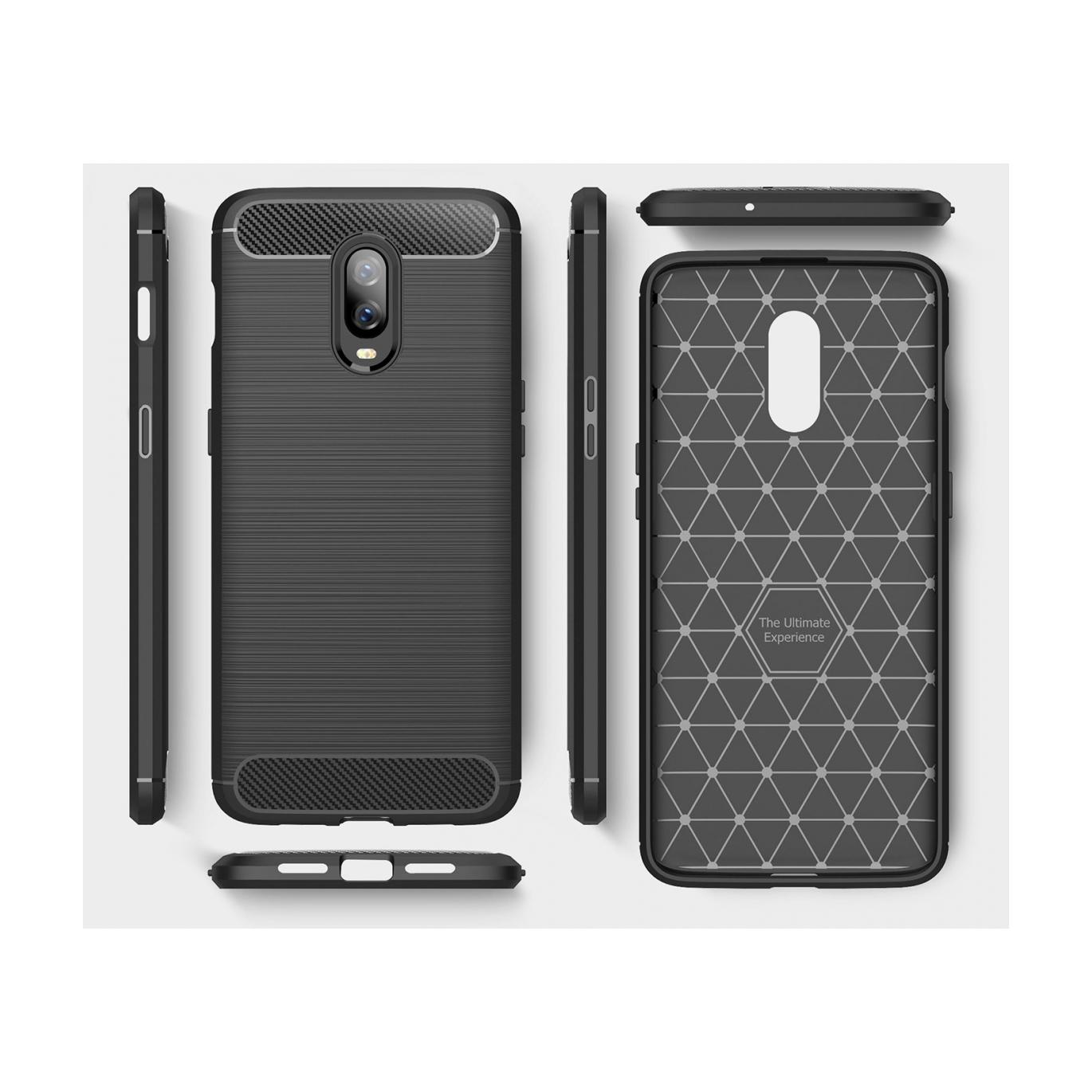 Screenguard OnePlus 6T Hülle Carbon Brushed Soft TPU (OnePlus 6T) (00023894)