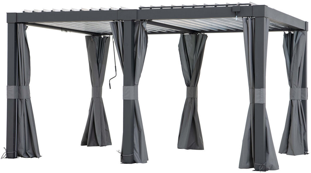 Sunjoy Curtain For Multi Pergola Matterhorn - 306cm X 306cm Gray 243cm H x 210cm W x 3cm D