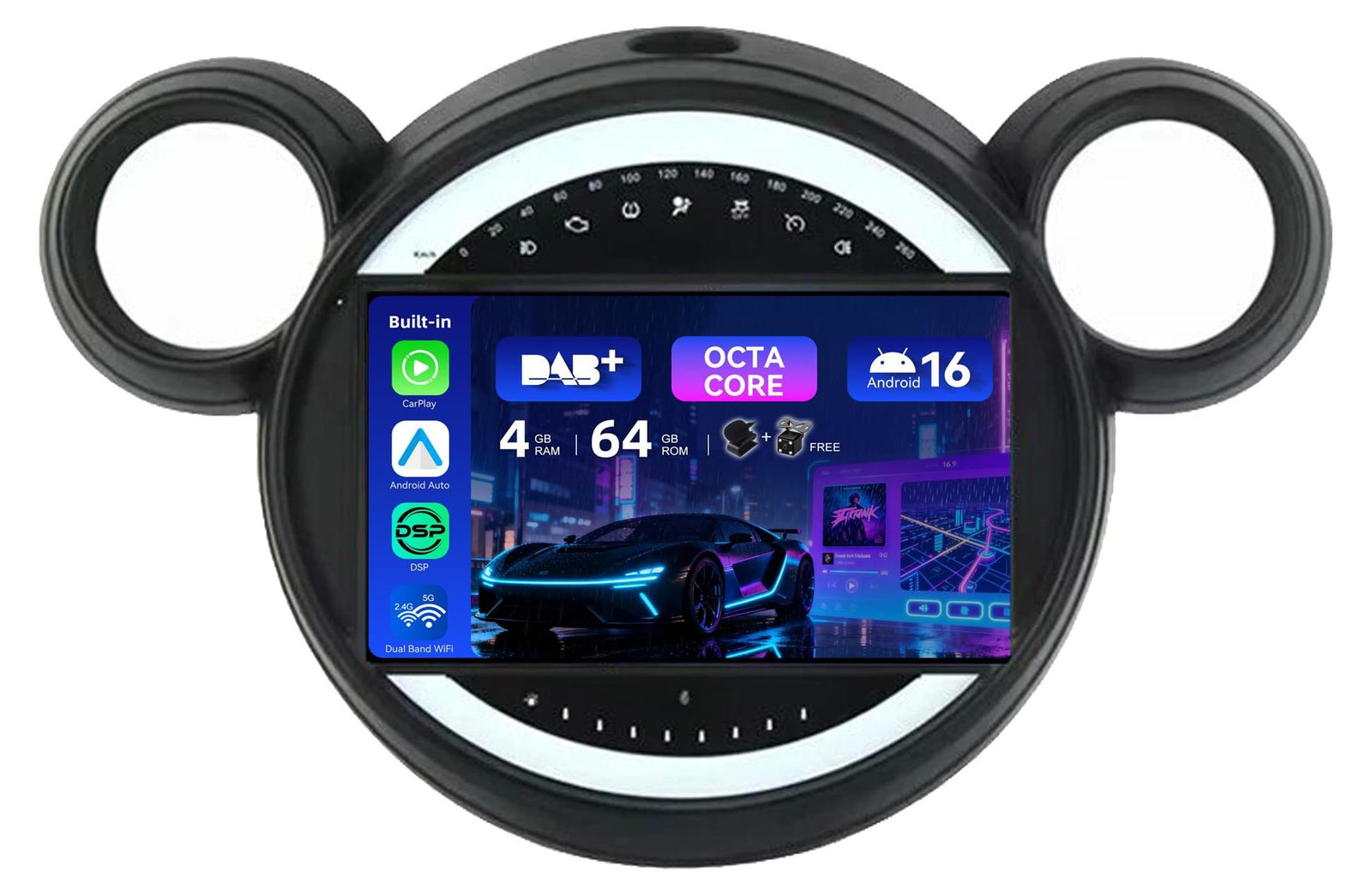 Selius DAB Autoradio voor BMW Mini Cooper R56 R60 (2007-2014) met Android 16