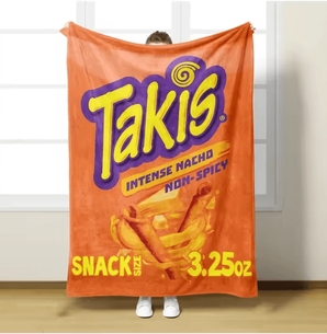 Inspire Curations Cartoon Snack Print Flannel Throw Blanket 2 150x200cm