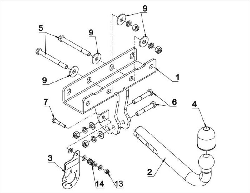 Attelage Jeep Wrangler JL y compris AdBlue (09/18-) Col de cygne