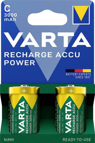 Varta VARTA Recharge Accu Power C 3000 mAh Blister 2 Baby (C)-Akku Alkali-Mangan 1.5 V 2 St.