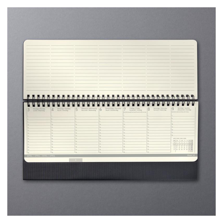 Sigel Tischkalender Conceptum 2027, large, schwarz (A6, 1 Woche / 2 Seiten) (C2780)