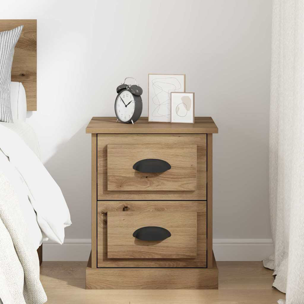 Lily Manor 39 cm W Bedside Table Artisan Oak 47.5cm H X 39cm W X 39cm D