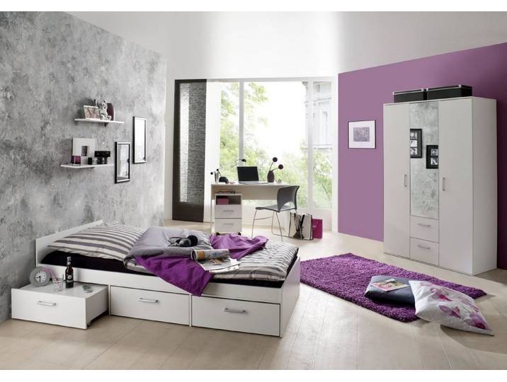 Storado Jugendzimmer-Set Berlin weiß matt (EAN 4260498522767) Jugendzimmer komplett Set, (siehe Artikelbeschreibung)