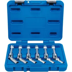 BGS, Fahrzeug Werkzeug, Universal Glühkerzen-Gelenkschlüssel-Satz, Sechskant 10 mm (3/8") SW 8 - 16 mm 6-tlg.