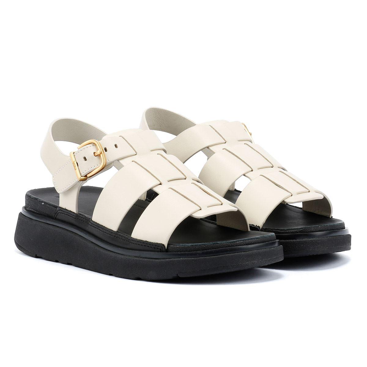 FitFlop GEN-FF Fischerleder Damen Sandalen Paris Beige