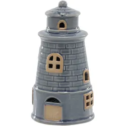 Chic Antique Leuchtturm mit LED, 12 cm, Ø 6,5 cm, ocean
