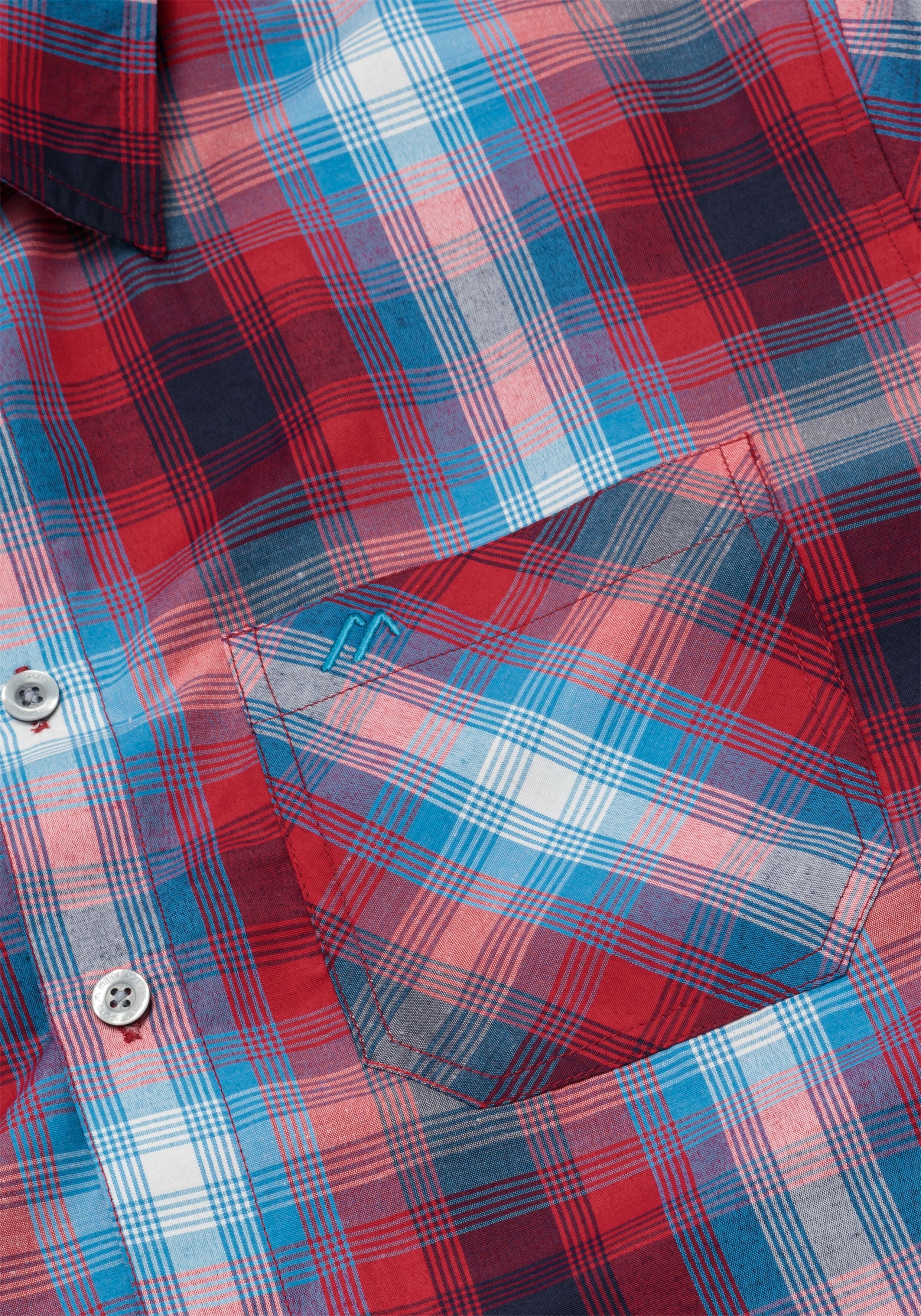 Funktionshemd MAIER SPORTS "Claas", Herren, Gr. 48, Normalgrössen, bunt (nightbreak), 85% Polyester, 15% Viskose, Hemden Funktionshemd, Herren Hemd langarm, karriertes Freizeithemd, Langarmhemd, Regular Fit nightbreak 48, Normalgrössen