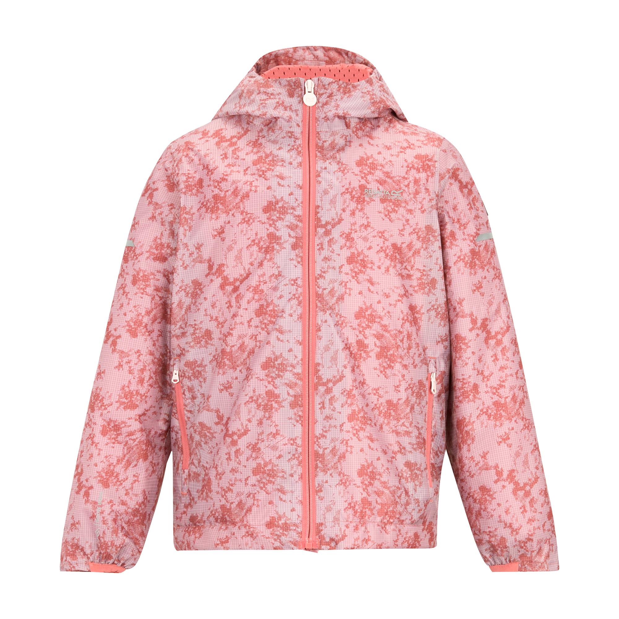 Regatta Waterdicht kinder/kinderjack Lever II Camo (Roze waas)