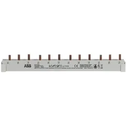 ABB PS3/12/16 Phasenschiene 3-phasig, 12 Pins, 16 mm2 Phasenfolge L1-L2-L3-L1-... 2CDL230001R1612