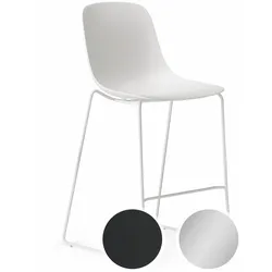 infiniti »PURE LOOP MONO« Design-Barhocker AC01 verchromt / IR8022 Schwarz