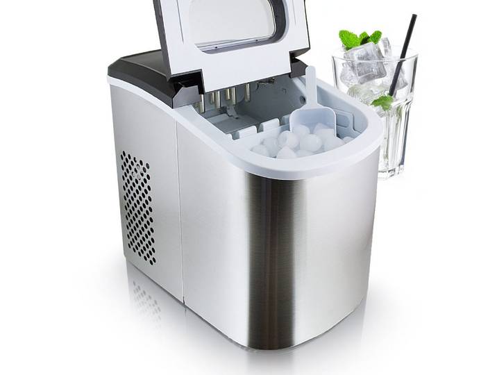 Bituxx Elektrischer Eiswürfelbereiter Eiswürfelmaschine Icemaker Edelstahl, MS-15768