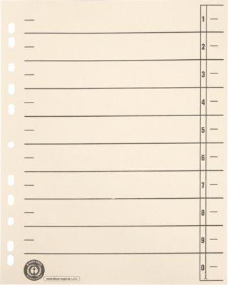 Schäfer Shop Select Trennblätter, DIN A4-Format, Linienaufdruck, 100 Stück, mit Lochrand-Verstärkung
