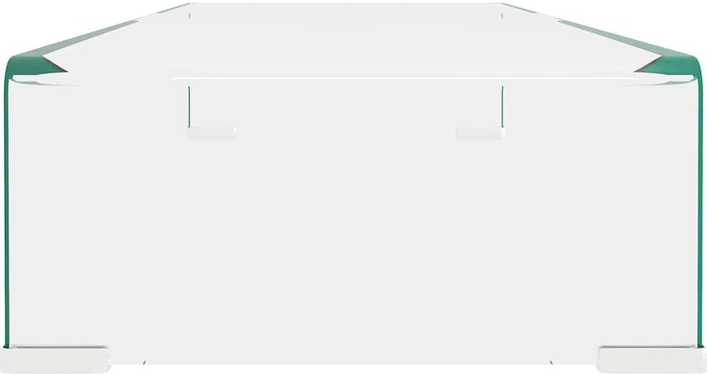 vidaXL Meuble TV/pour moniteur 80x30x13 cm verre transparent
