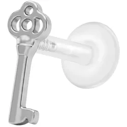 PTFE Labret mit Innengewinde + Titan-Aufsatz SCHLÜSSEL