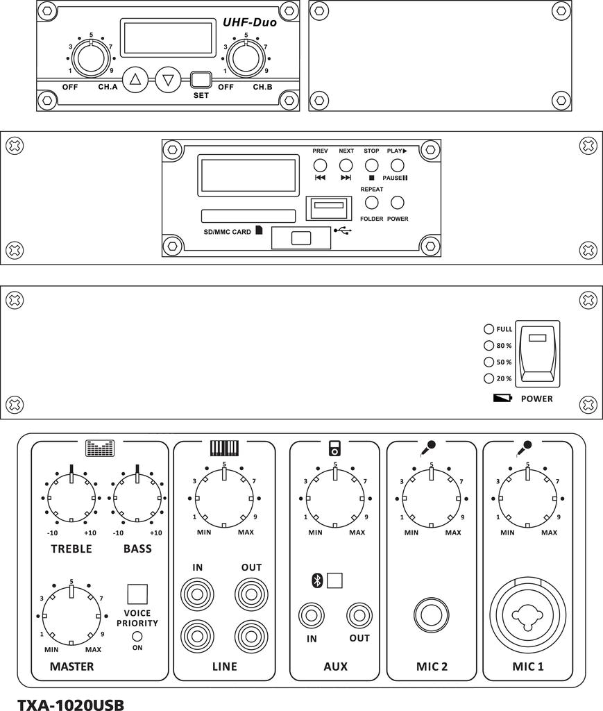 MONACOR TXA-1020USB