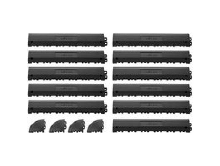 VEVOR Kit de Bordures de Finition pour Dalle de Sol, 11 PCS, Rampe de Transition pour Sol de Garage, pour Zones Humides Restaurant, Modulaire et Emboîtable en PP, Compatible avec Tapis Drainage VEVOR