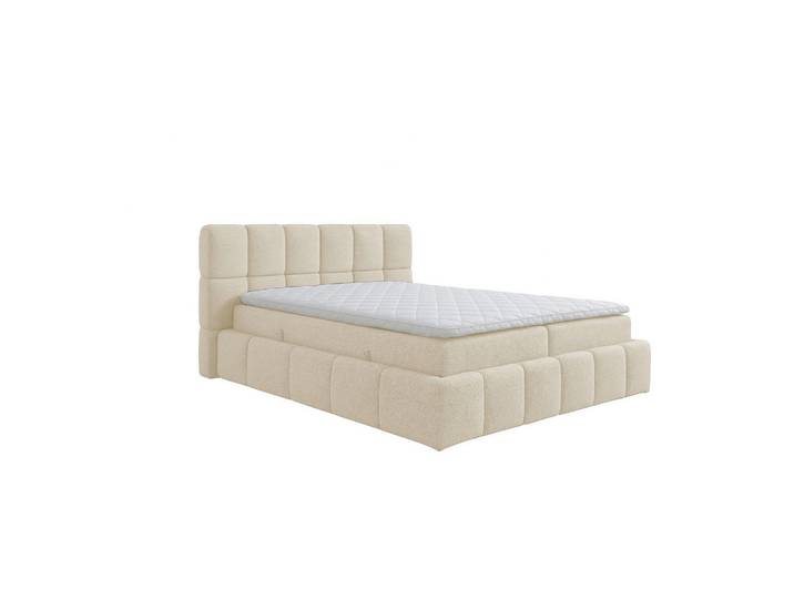 Labett Boxspringbett Aura mit Topper und Bettkasten, Beige, H3 Bonell, 180x200 cm, H3, 180x200 cm, Schlafzimmer, Betten, Boxspringbetten
