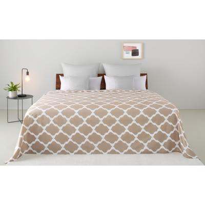 Tagesdecke OTTO HOME "Alba", beige, B:240cm L:250cm, Baumwolle, Tagesdecken, leichter Überwurf ohne Füllung, auch als Tischdecke verwendbar