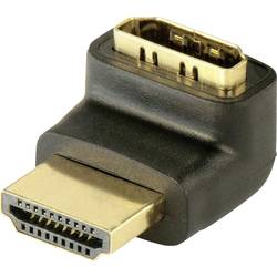 LINDY 41086 HDMI Adapter [1x HDMI-Buchse - 1x HDMI-Stecker] Schwarz 90° nach oben gewinkelt