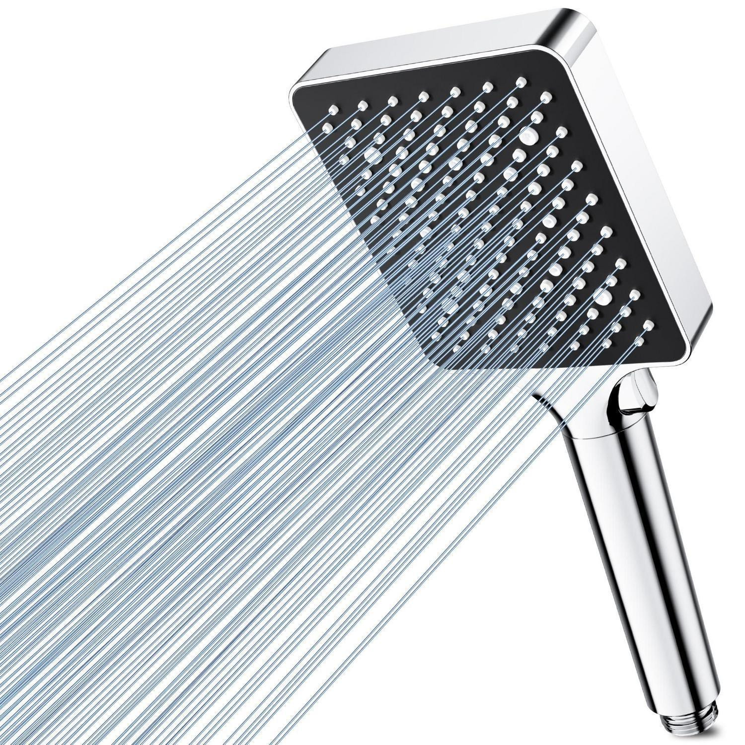 Magichome Zwarte Handdouche met 6 Straalstanden en Hoge Druk, Waterbesparend