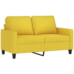 vidaXL 2-Sitzer-Sofa Hellgelb 120 cm Stoff