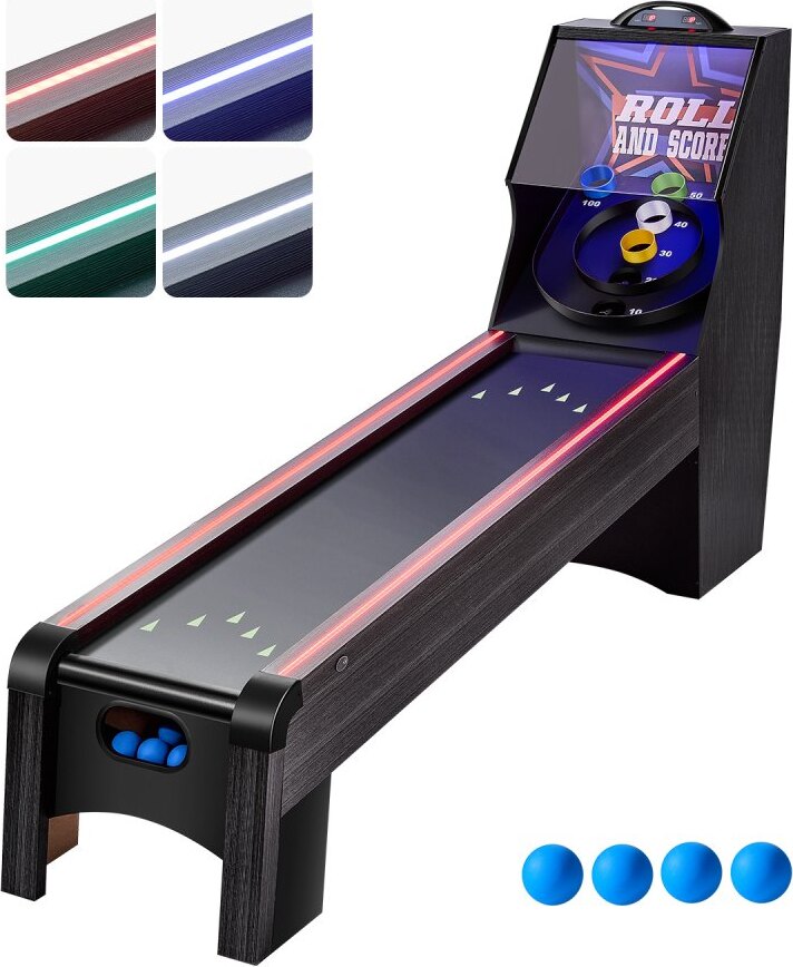 9 Fuß Roll- und Score-Arcade-Spieltisch - Elektronischer Punktezähler LED - für Unterhaltungsspiele