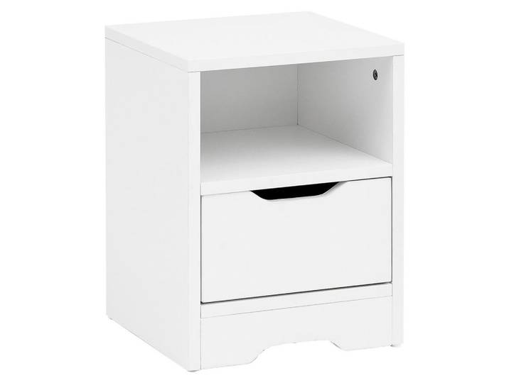 Nachtkästchen Weiß H: 43 cm