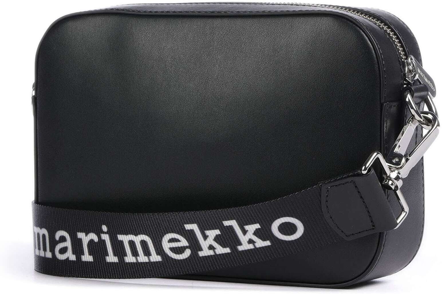 Marimekko Gratha Umhängetasche aus Leder, schwarz
