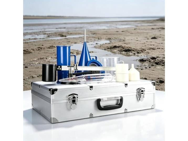 Tragbares Schlammtester-Set, 3-Teiliger Schlammtester Hydrometer, Sandgehaltsmesser, Viskositätsmessgerät Für Suspensionen, Tragbares Prüfset Mit Marsh-Trichter, Für Laborzwecke