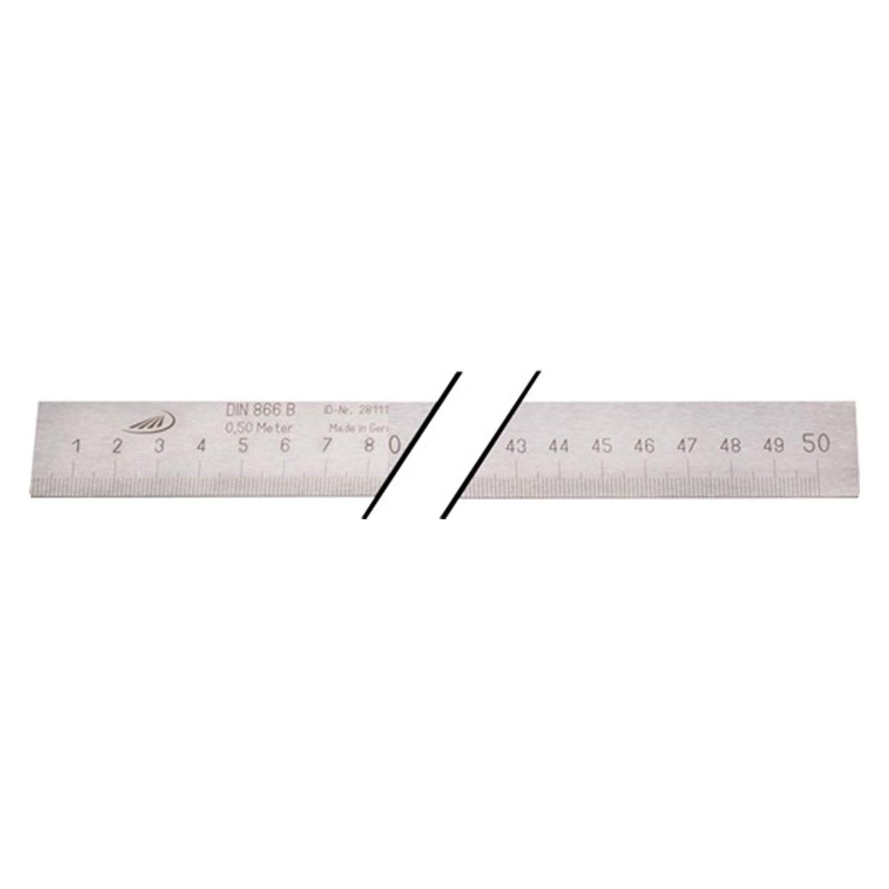 Helios Preisser Massstab DIN 866/II Länge 500 mm Stahl (50 cm, Stahl) (0452101)