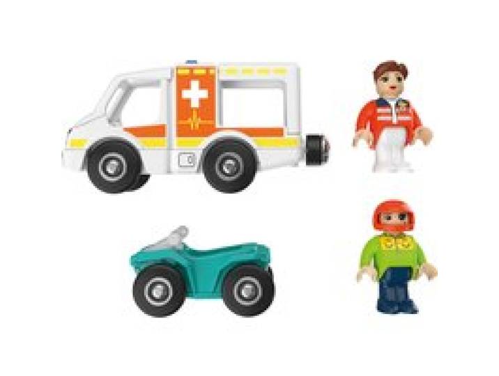 PLAYTIVE Véhicules d'intervention ferroviaire avec son et lumière (ambulance)