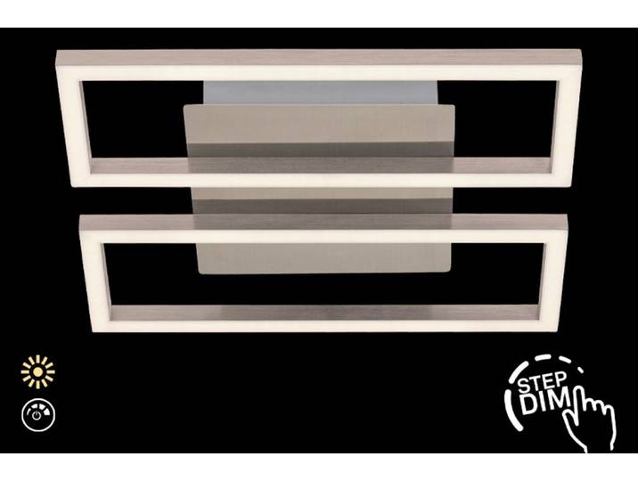 BRILONER LEUCHTEN LED Deckenleuchte FRAME , silber (weiß, neutral), Leuchten, LED Deckenleuchte