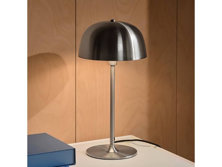Lampe à poser Cera 18 x 47 x 24cm Argenté Matériau : Métal Surface en métal : Brossé Type de métal : Acier E14