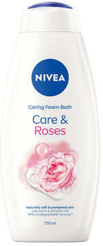 Nivea Caring Foam Bath Care & Roses 750 ml
