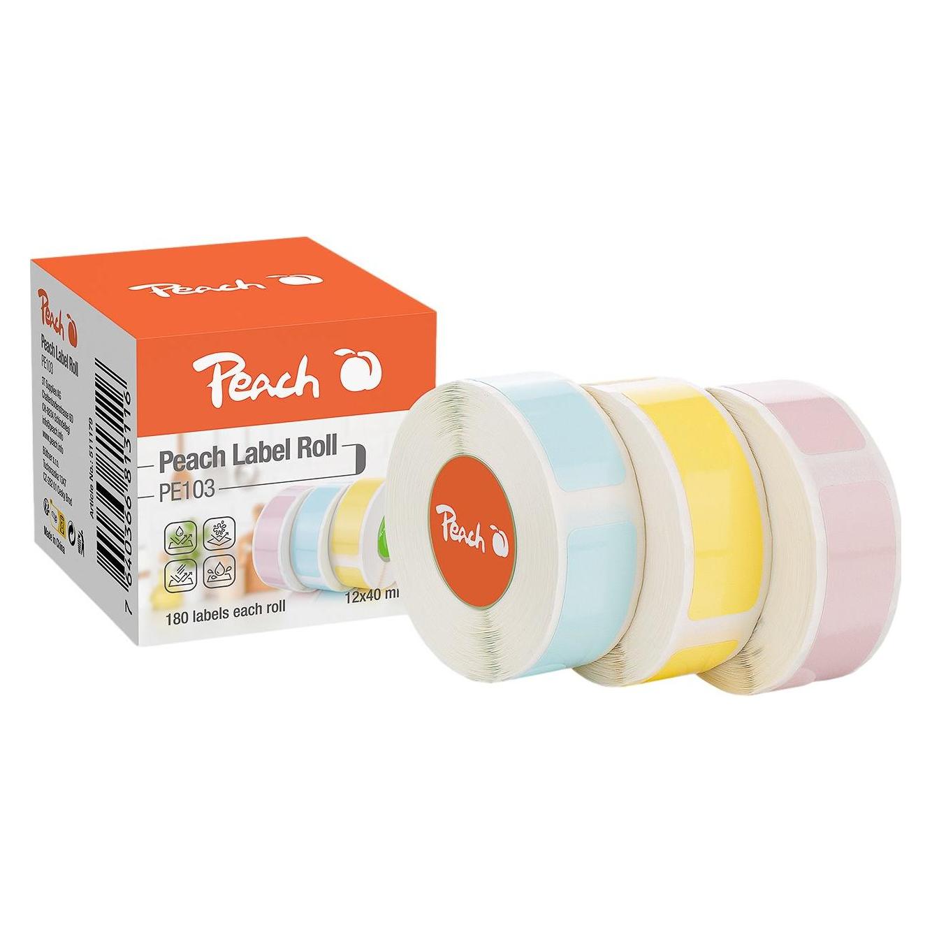 Peach Label Roll PE101 3 color (40 mm) (PE103)