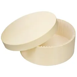 MONOUSO - Backofengeeignete HolzBox mit Form für Kuchen Ø13x5cm 500ml (50 Stück)