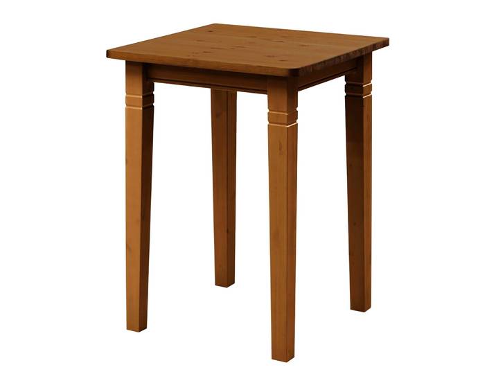 Table haute 120cm Marron/Pin ambre jaune