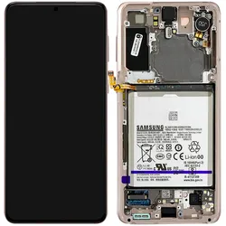 Samsung LCD-Display Galaxy S21 (Display, Samsung Galaxy S21), Mobilgerät Ersatzteile, Rosa