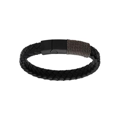 Armband, schwarz (schwarz, schwarz), Armbänder, Herren, Edelstahl, Armband