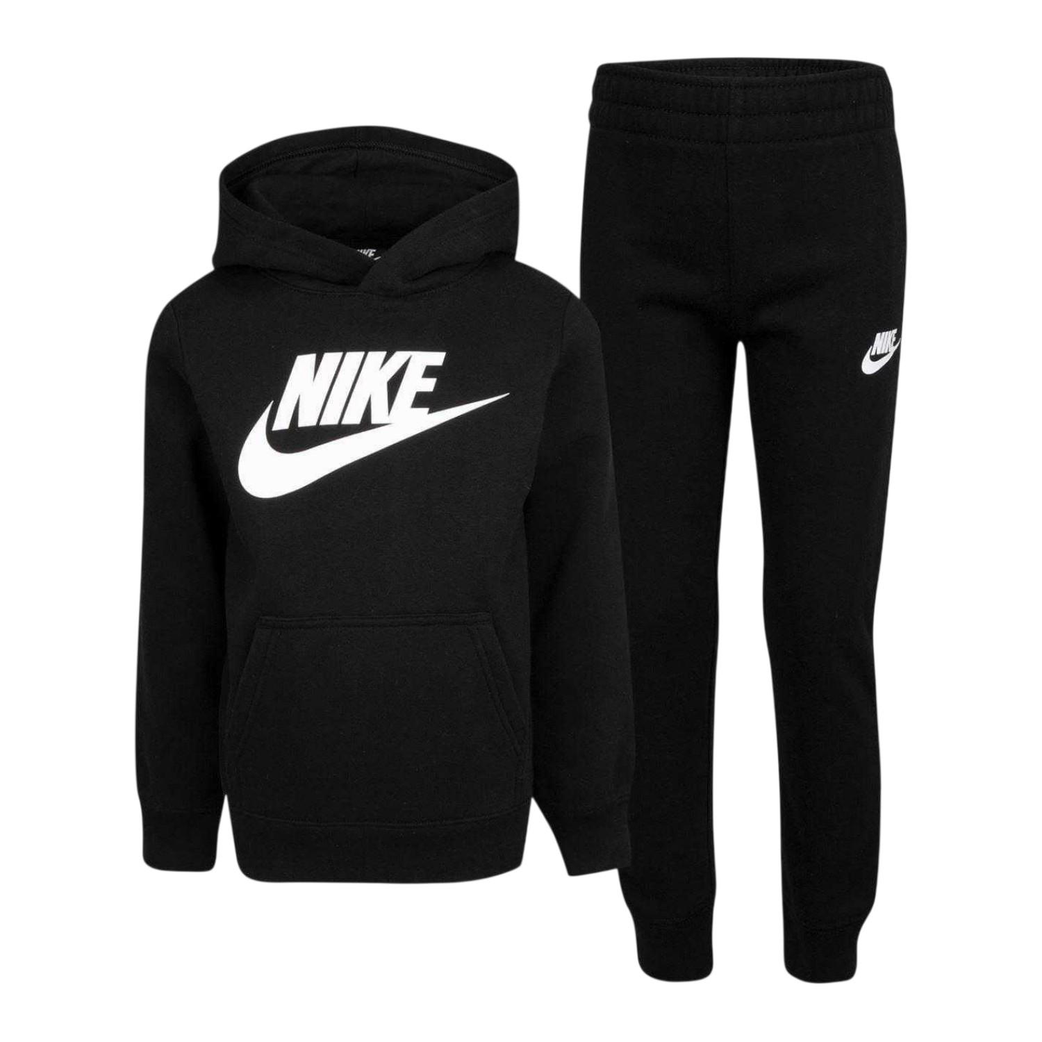 Nike - Trainingsanzug-Set für Jungen, Fleece, Langärmlig (Schwarz)