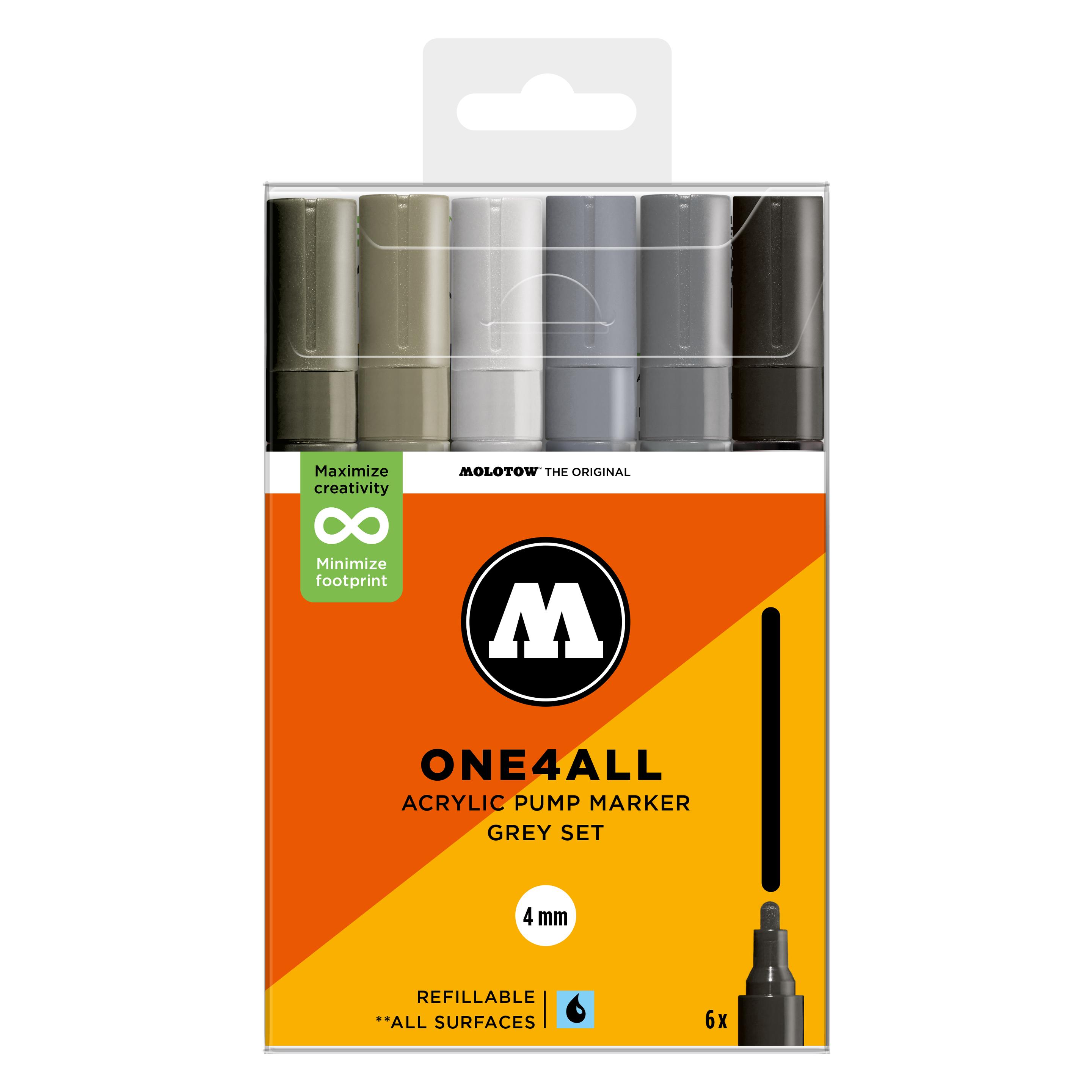 Molotow Acrylmarker One4All 227HS Grey Set (6x) (MO200838)