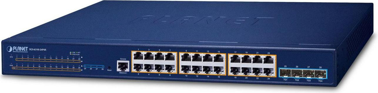 Planet SGS-6310-24P4X Planet L3 24*GE PoE+ 4*10G SFP+ Managed Switch SGS-6310-24P4X