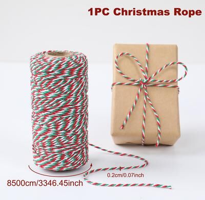 Discount Dollar Deals Christmas Bakers Twine String For Gift Box Packaging, Merry Christmas Decoration For Home, New Year Navidad Natal Noel 1